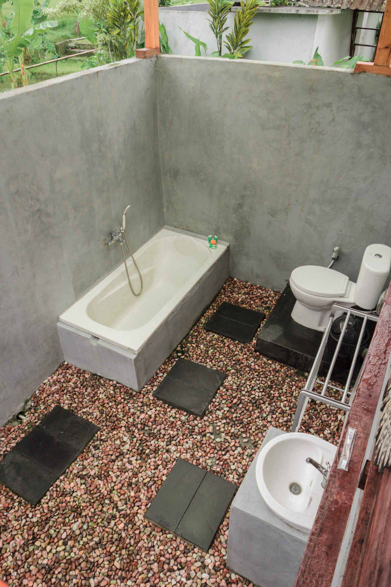 Classic Wooden Room — Open-Air Bathroom